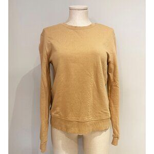 Aware By Vera Moda Crewneck Sweatshirt Camel Brown Womens Size XS 100% Cotton